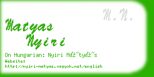 matyas nyiri business card